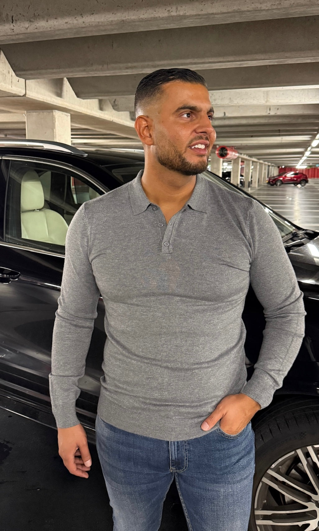 GREY - 'The Cashfeel Polo ' -