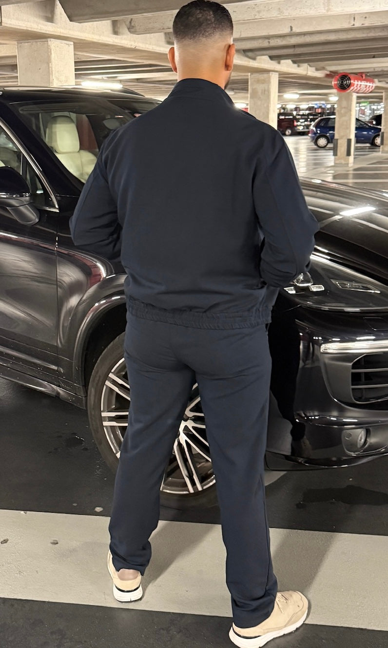 NAVY BLUE - 'The Prestige Tracksuit ' - SLIM FIT LONG LUXE SET