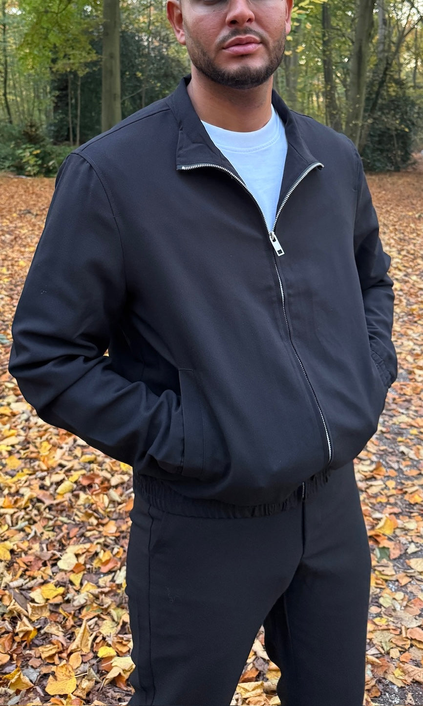 MIDNIGHT BLACK - 'The Prestige Tracksuit ' - SLIM FIT LONG LUXE SET