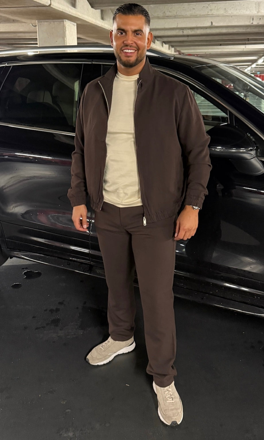 CHOCO BROWN - 'The Prestige Tracksuit ' - SLIM FIT LONG LUXE SET