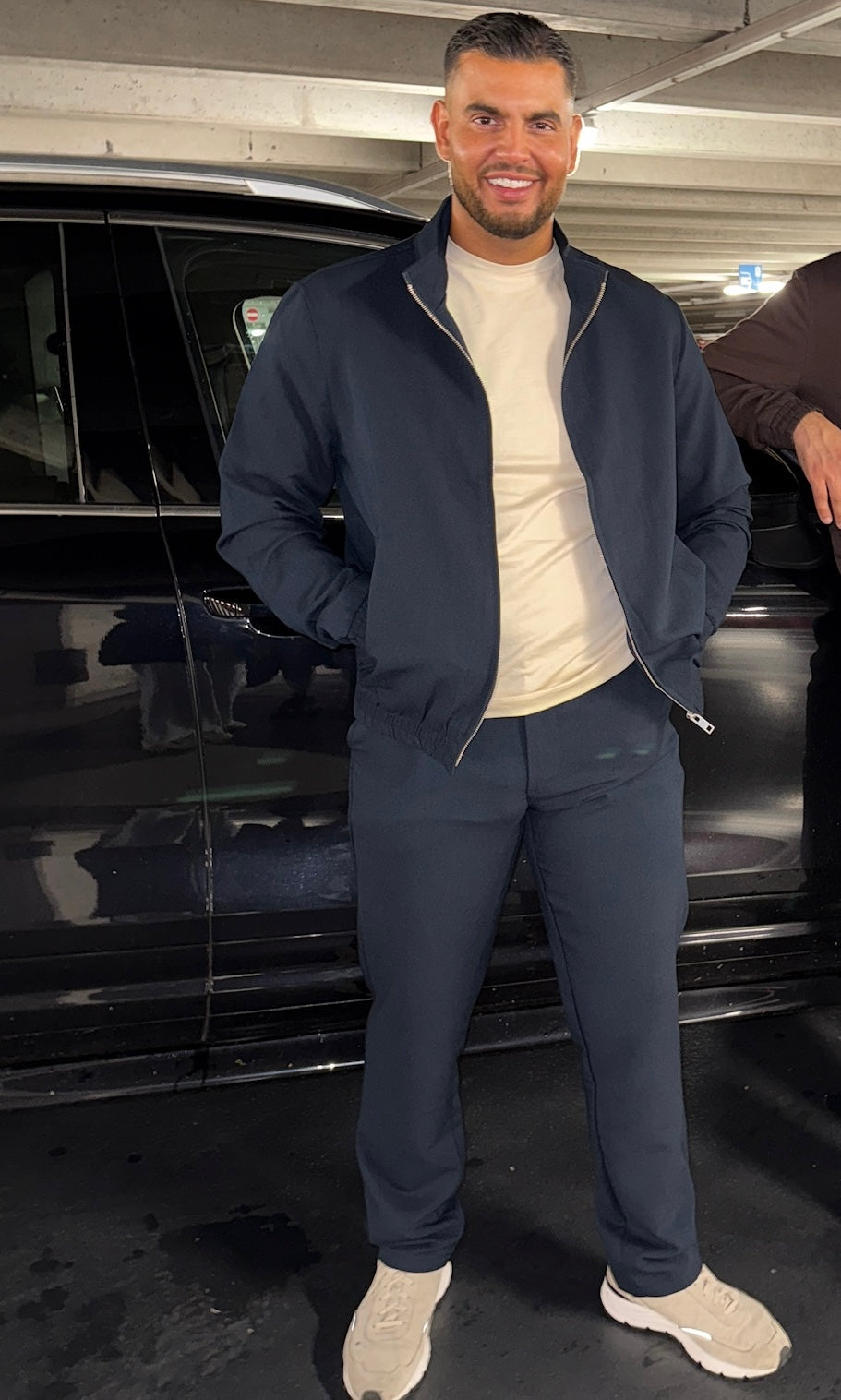 NAVY BLUE - 'The Prestige Tracksuit ' - SLIM FIT LONG LUXE SET