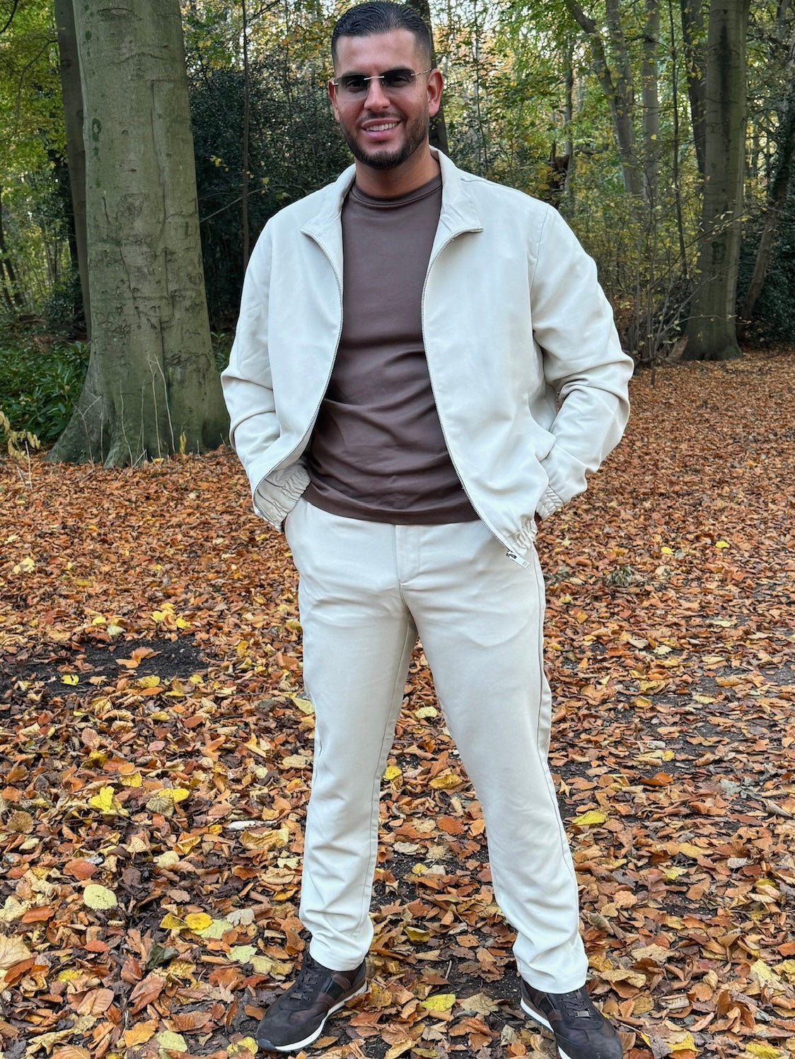BEIGE CHIQUE - 'The Prestige Tracksuit ' - SLIM FIT LONG LUXE SET
