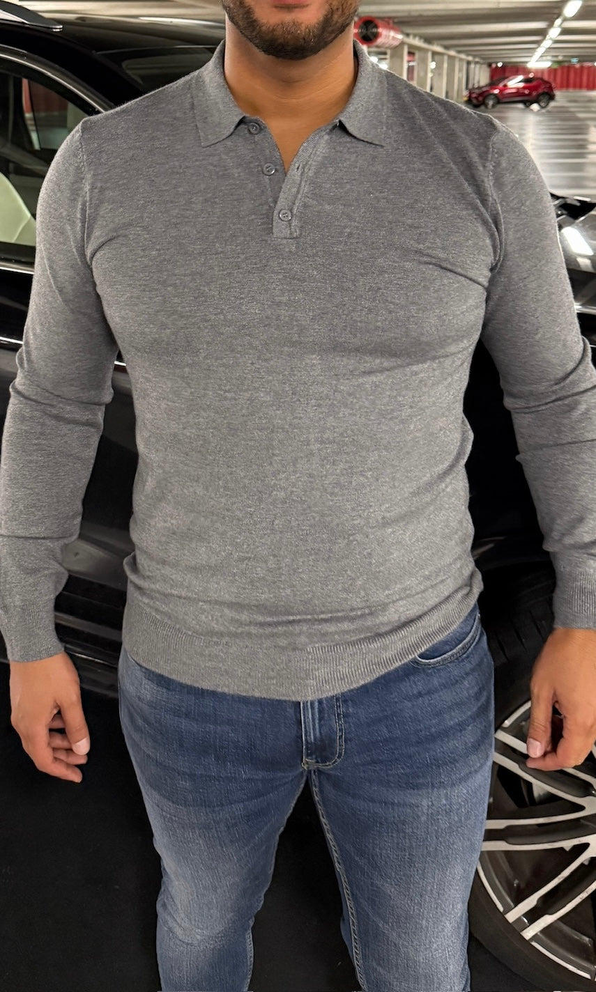 GREY - 'The Cashfeel Polo ' -