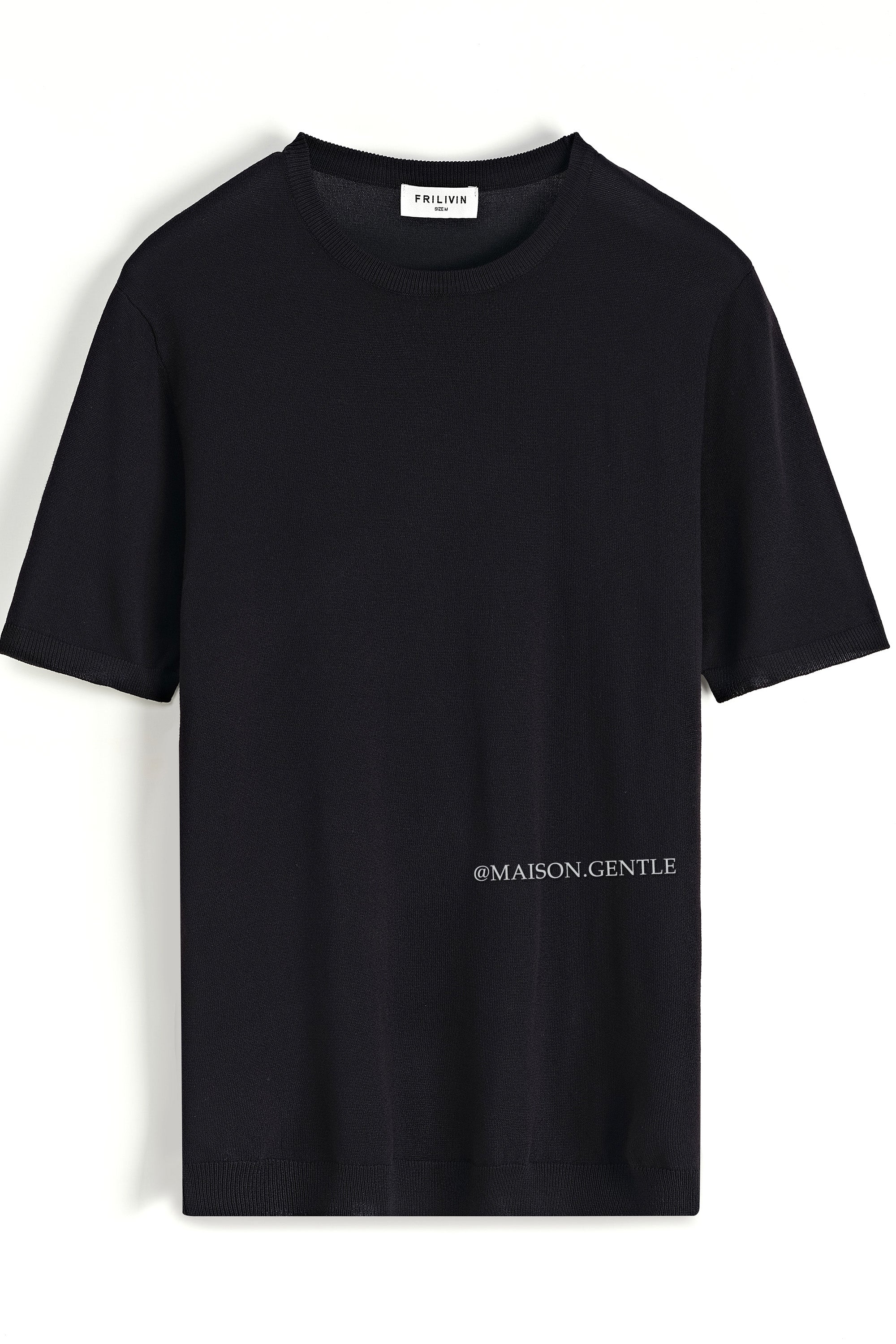 BLACK - 'THE VALMONT SHIRT' - PERFECT KNITTED ROUND NECK TOP