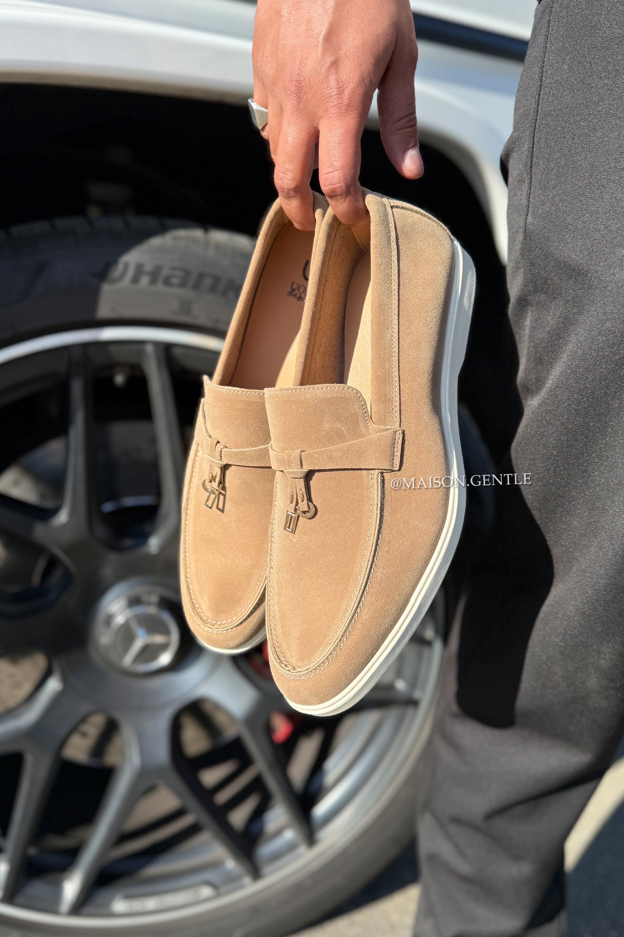 CAMEL - 'MODENA LOAFERS' - PERFECT SUEDE LOOK LOAFERS INSTAPPERS
