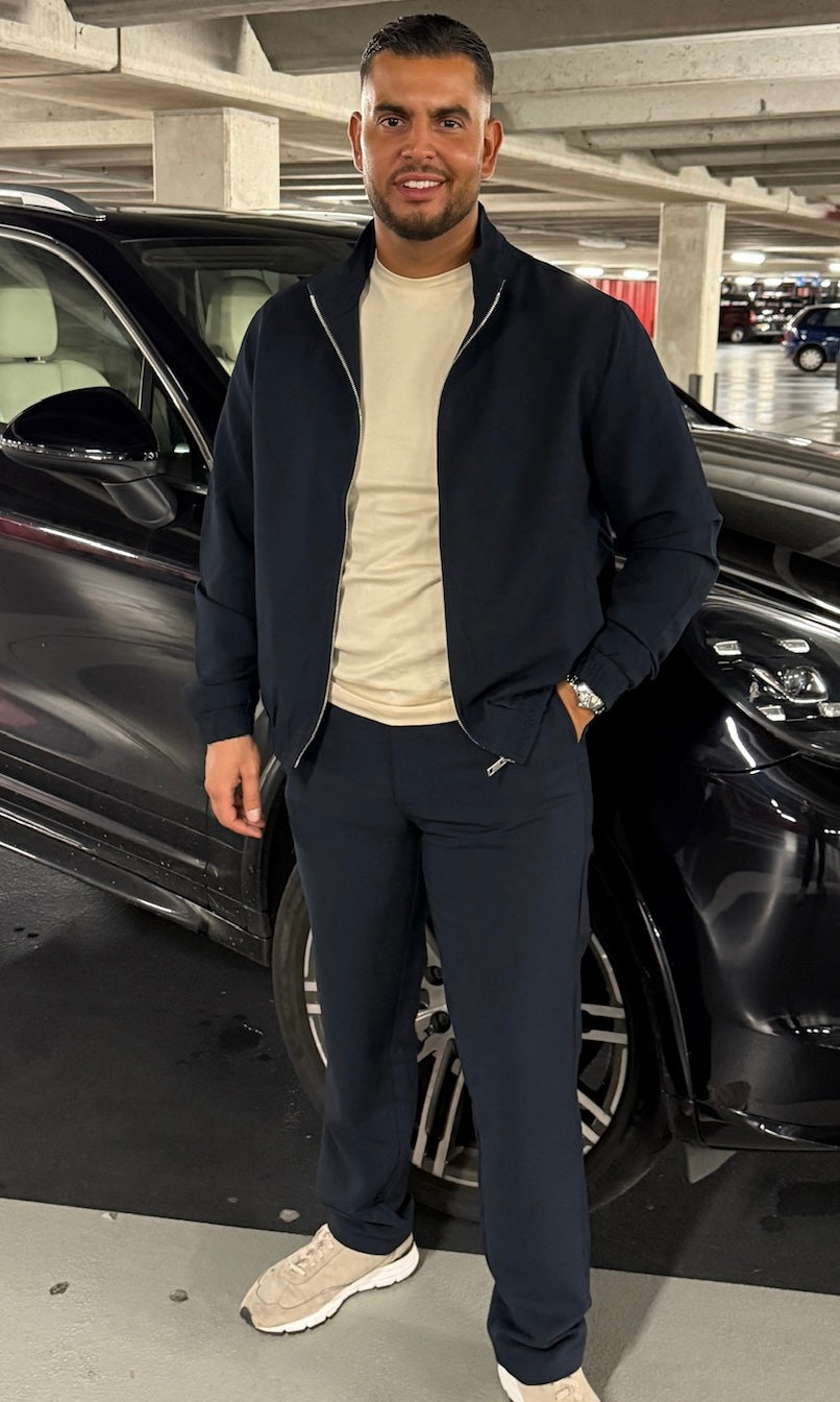 NAVY BLUE - 'The Prestige Tracksuit ' - SLIM FIT LONG LUXE SET