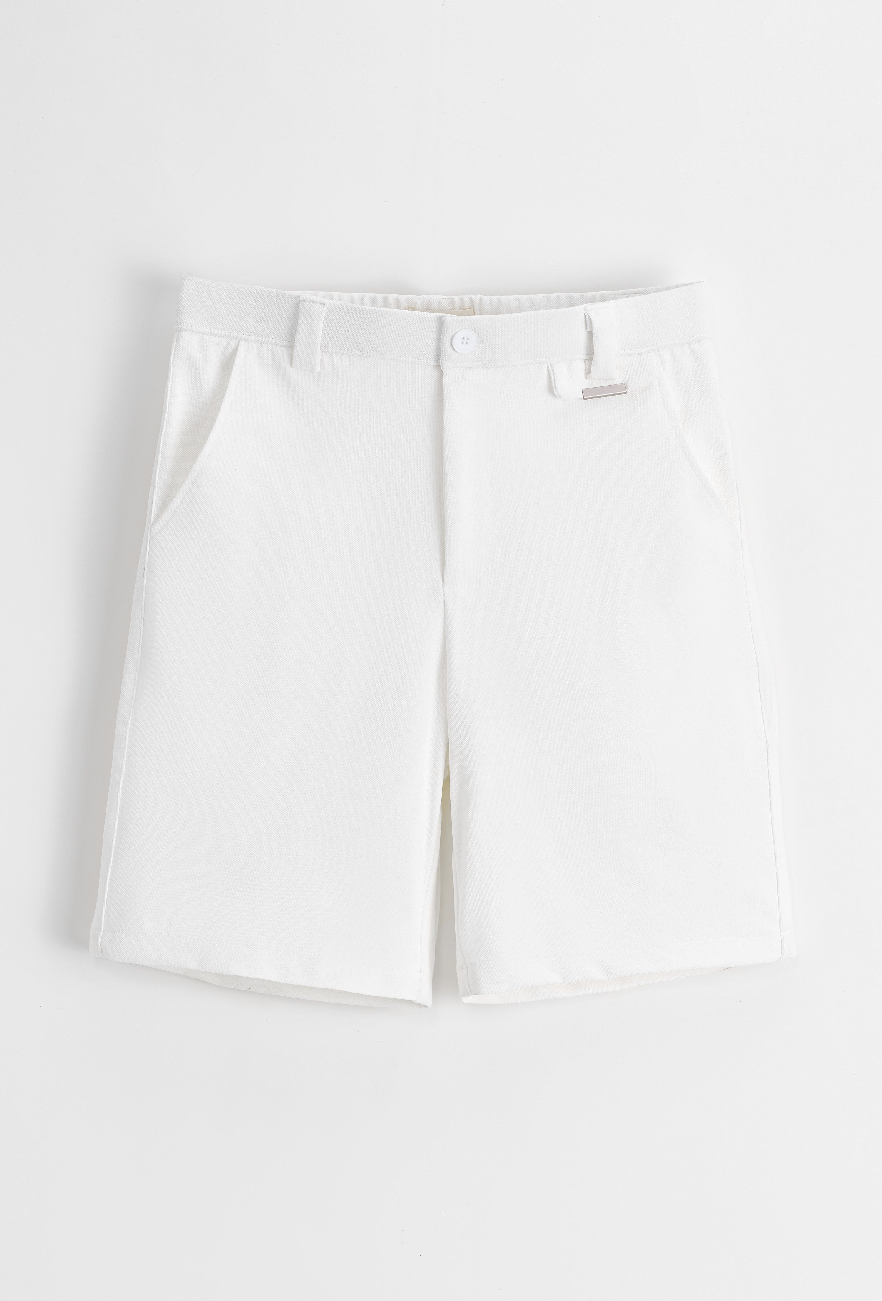 WHITE - PERFECT FIT CHINO SHORT