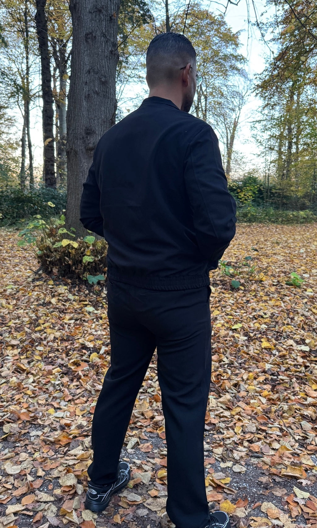 MIDNIGHT BLACK - 'The Prestige Tracksuit ' - SLIM FIT LONG LUXE SET
