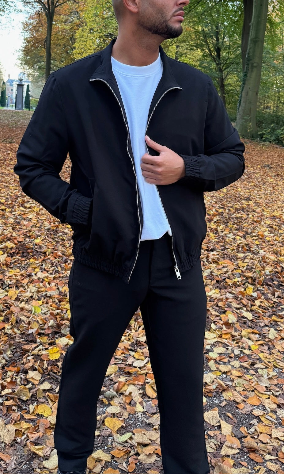 MIDNIGHT BLACK - 'The Prestige Tracksuit ' - SLIM FIT LONG LUXE SET