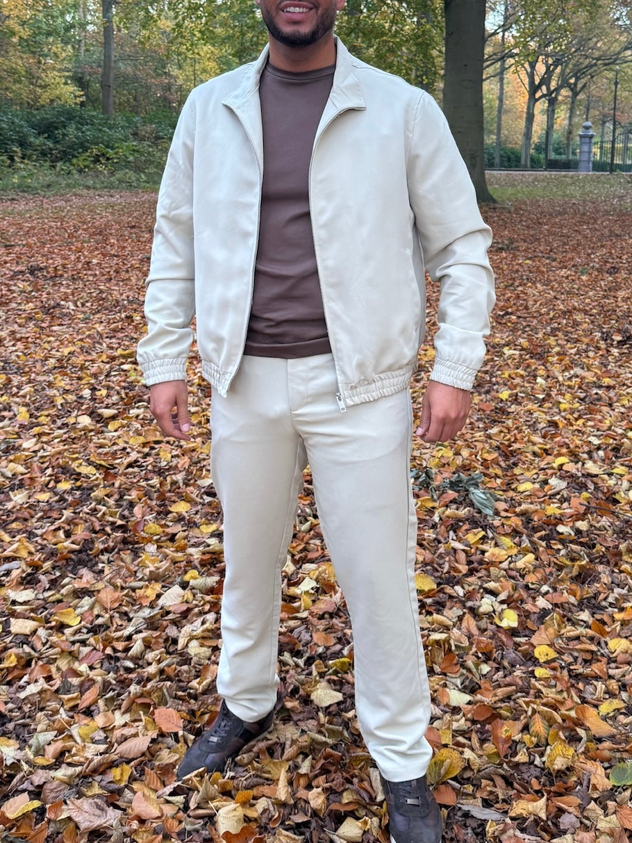 BEIGE CHIQUE - 'The Prestige Tracksuit ' - SLIM FIT LONG LUXE SET
